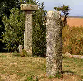 Long Cross Inscribed Stone