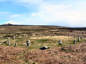 Tregeseal Circle on Carnyorth Common, south of Trewallard